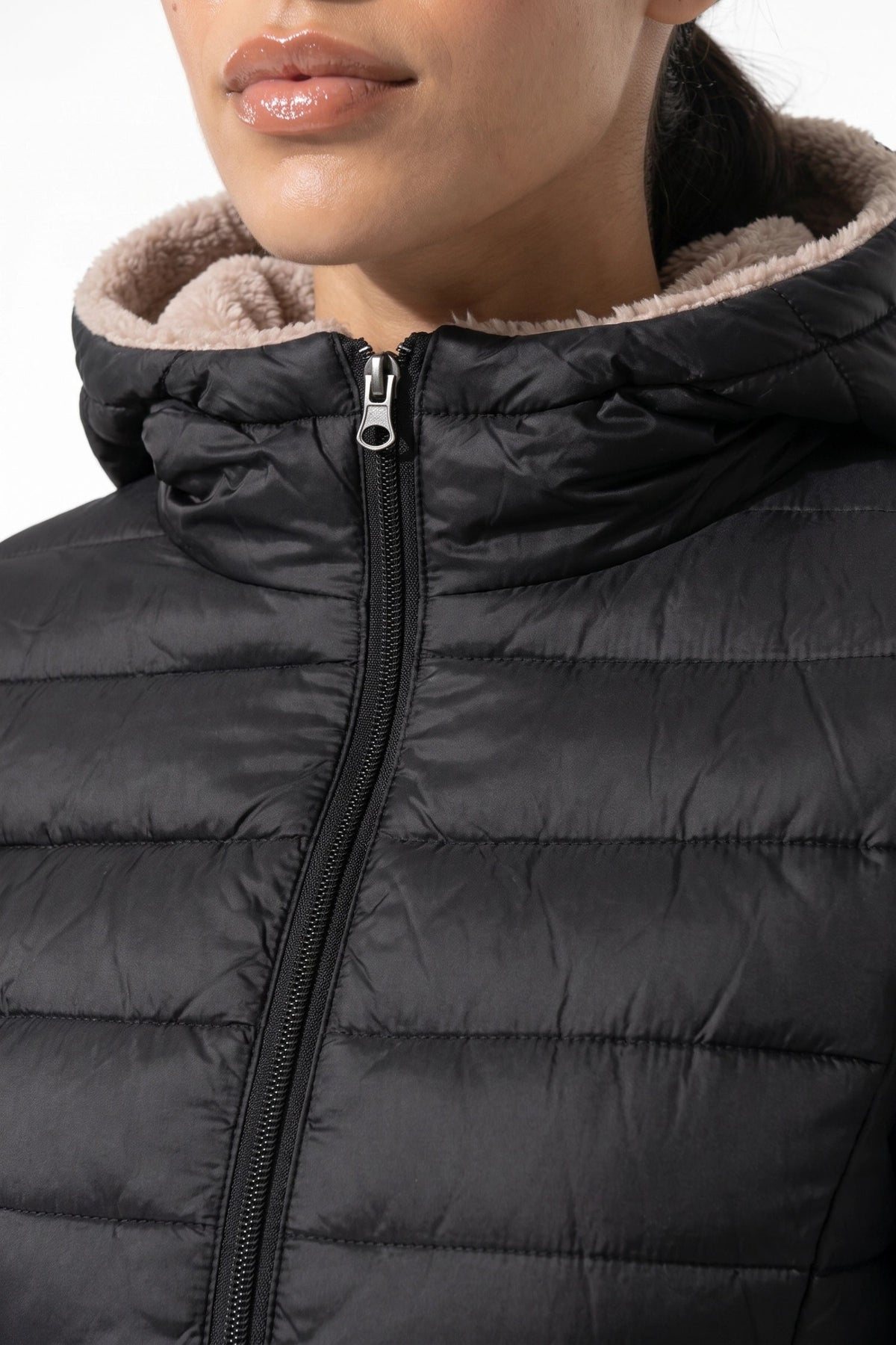 Women's Hooded Quilted Long Puffer Coat