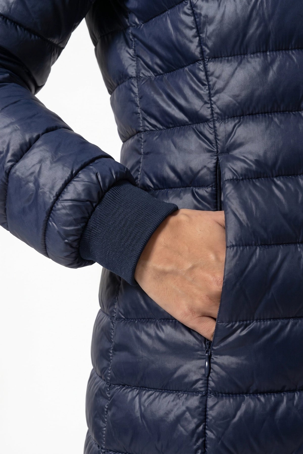 Women's Hooded Quilted Long Puffer Coat