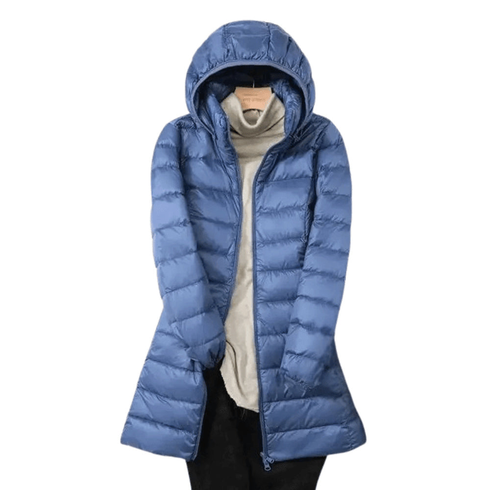 Women's Hooded Quilted Longline Puffer Coat