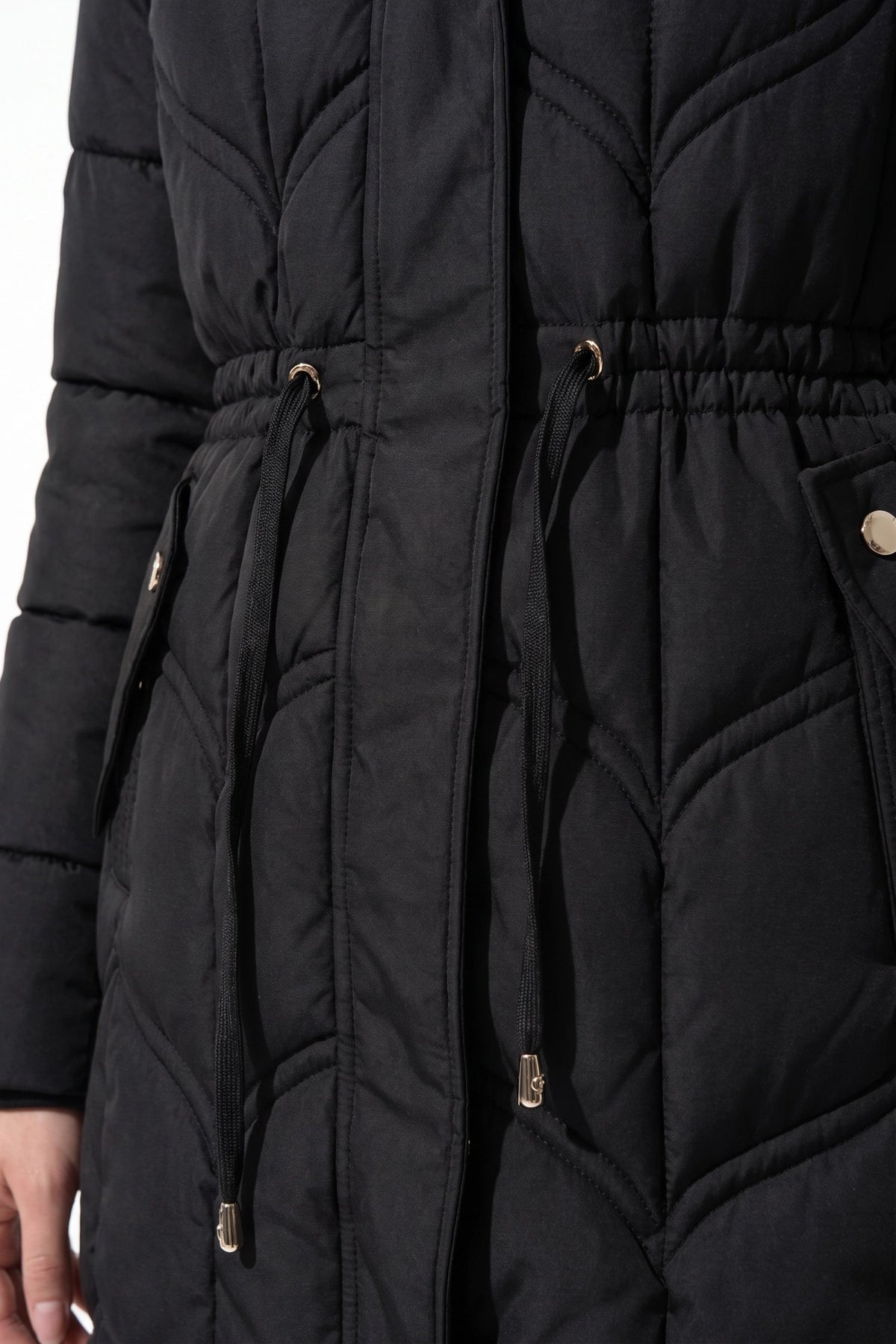 Women's Hooded Quilted Winter Warm Longline Puffer Coat
