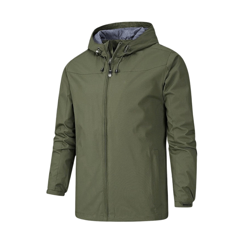 Women's Hooded Zip-Up Waterproof Rain Jacket