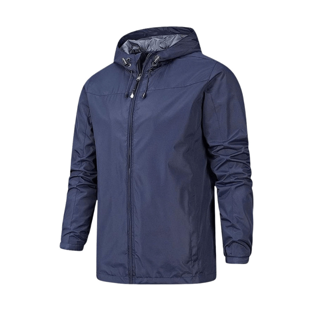 Women's Hooded Zip-Up Waterproof Rain Jacket