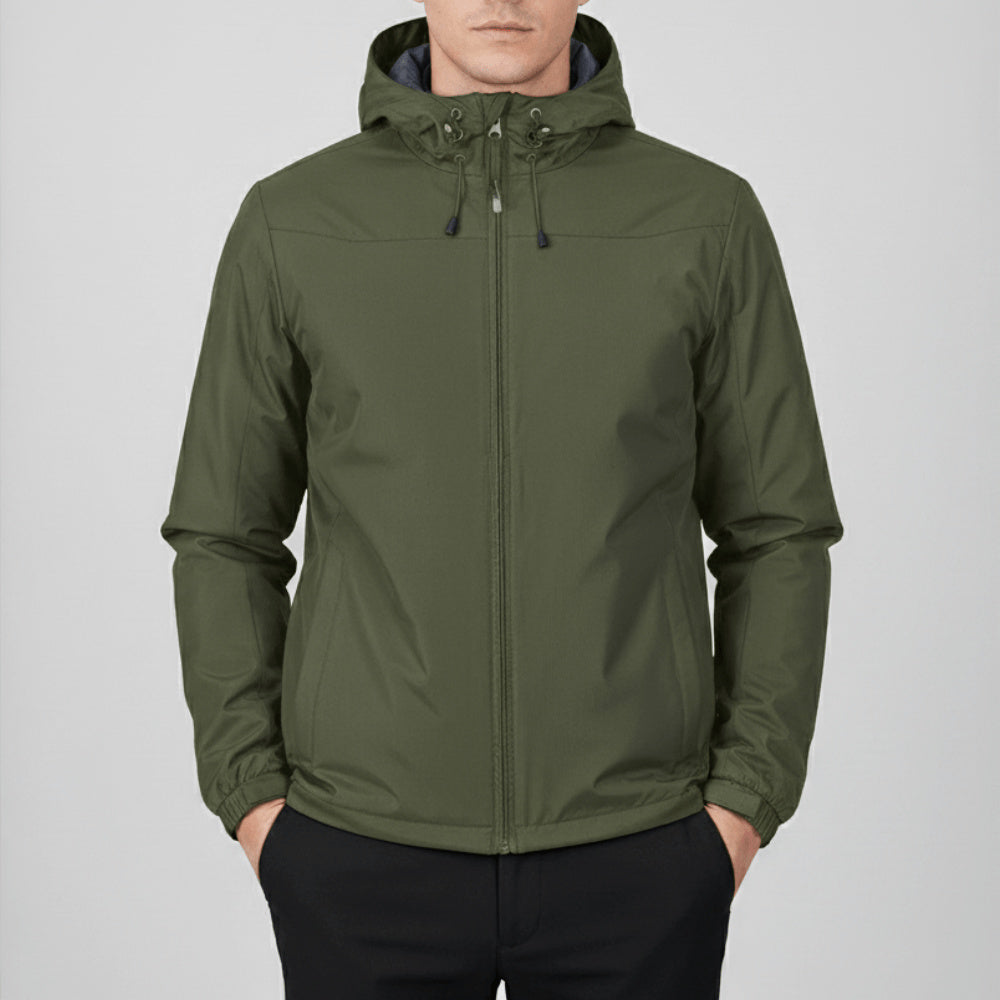 Women's Hooded Zip-Up Waterproof Rain Jacket
