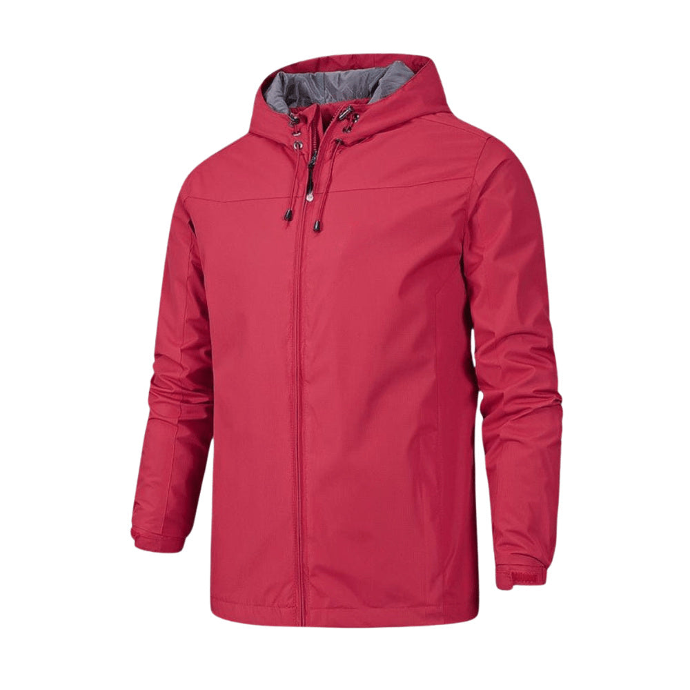 Women's Hooded Zip-Up Waterproof Rain Jacket