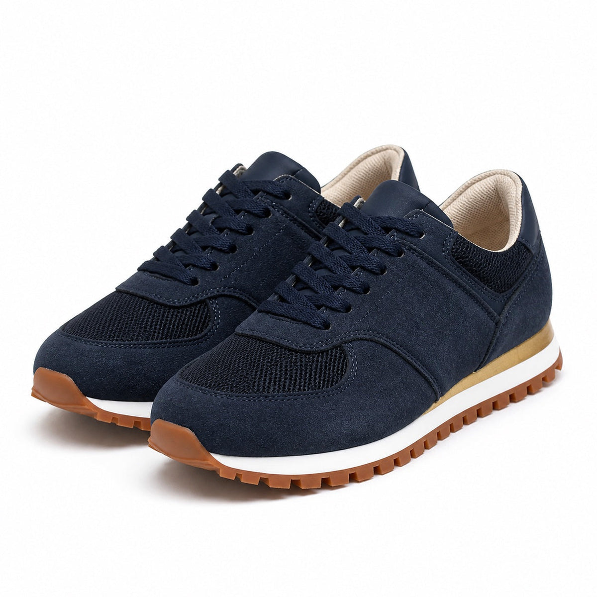 Women's Lace-Up Faux Suede Trainers