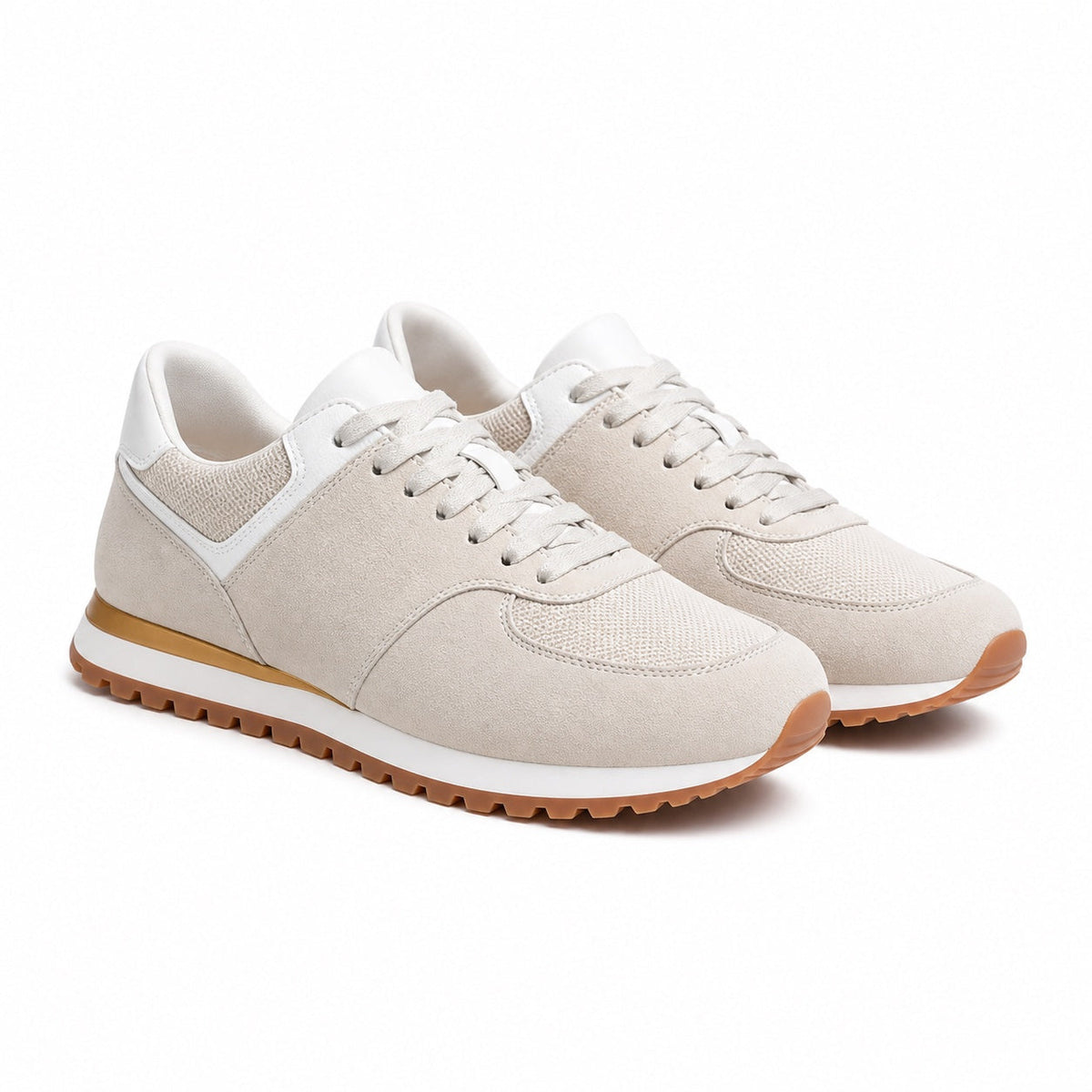 Women's Lace-Up Faux Suede Trainers