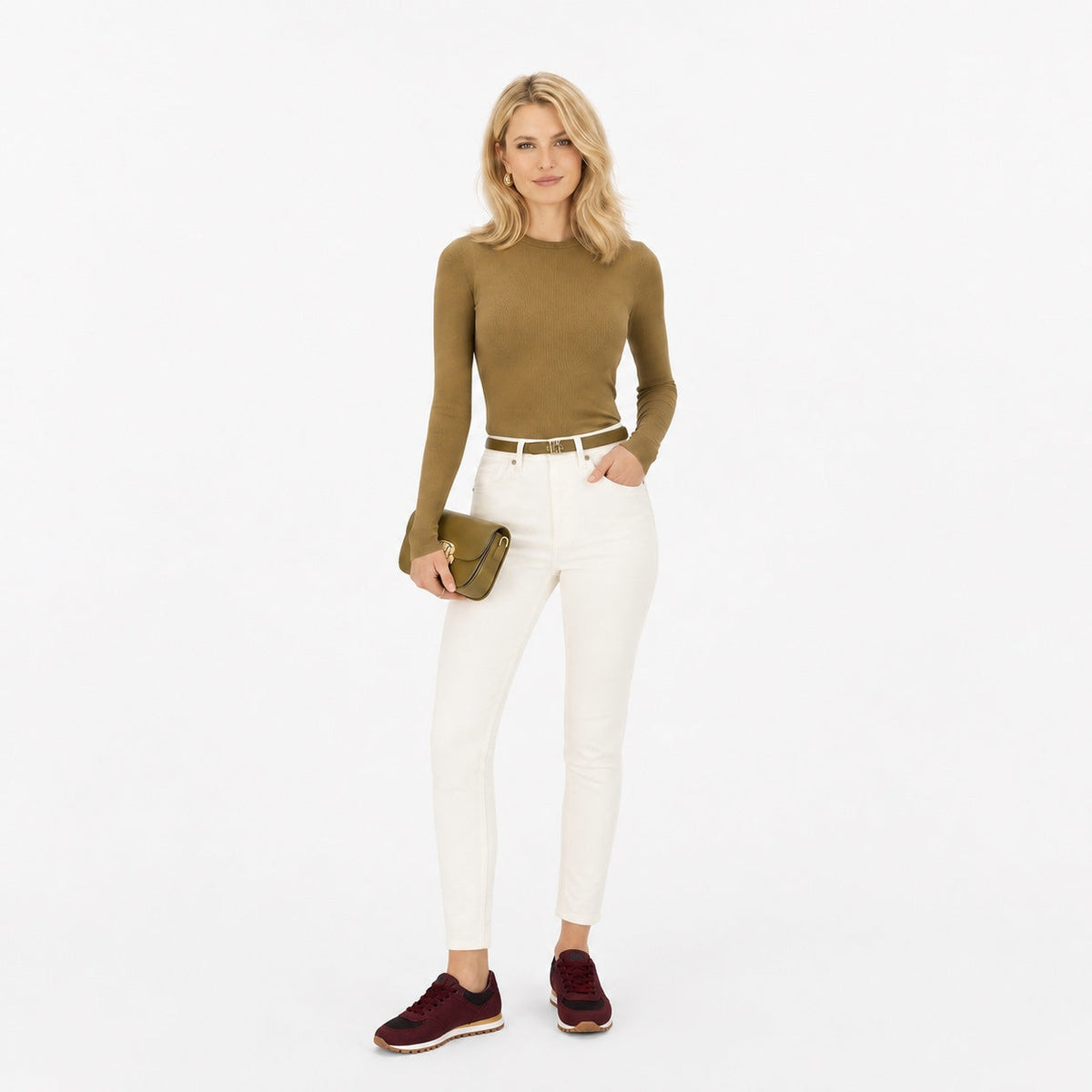 Women's Lace-Up Faux Suede Trainers