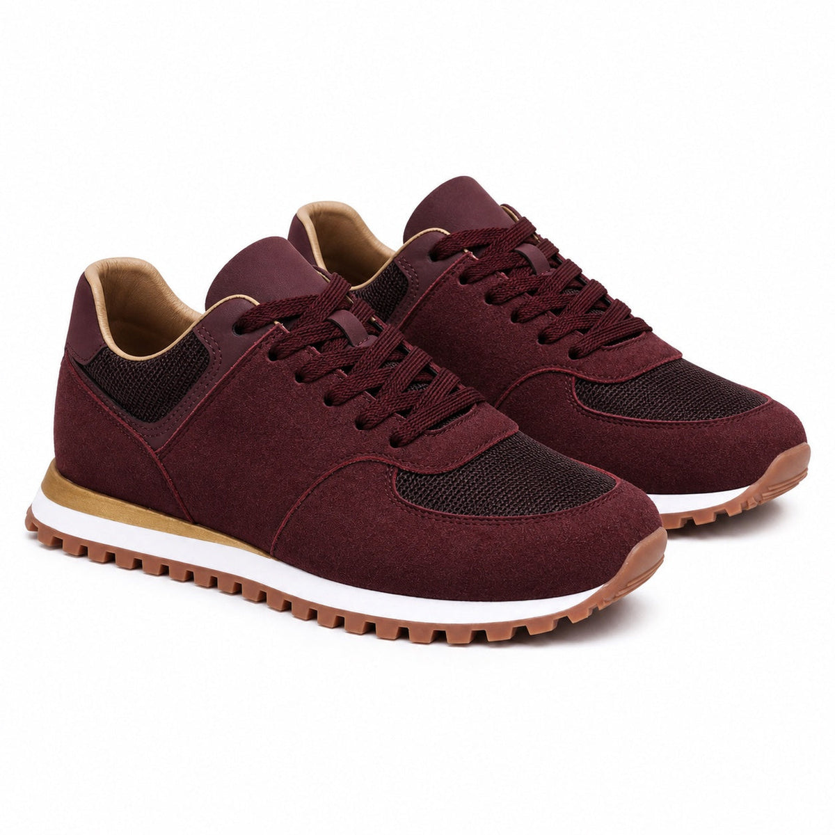 Women's Lace-Up Faux Suede Trainers