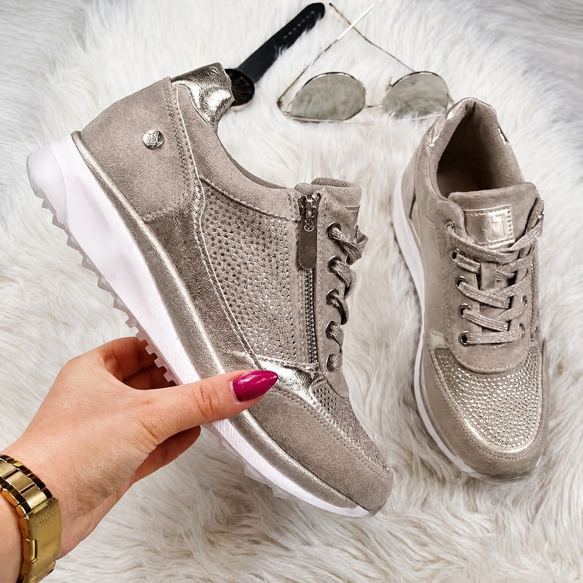 Women's Lace-Up Orthopaedic Trainers
