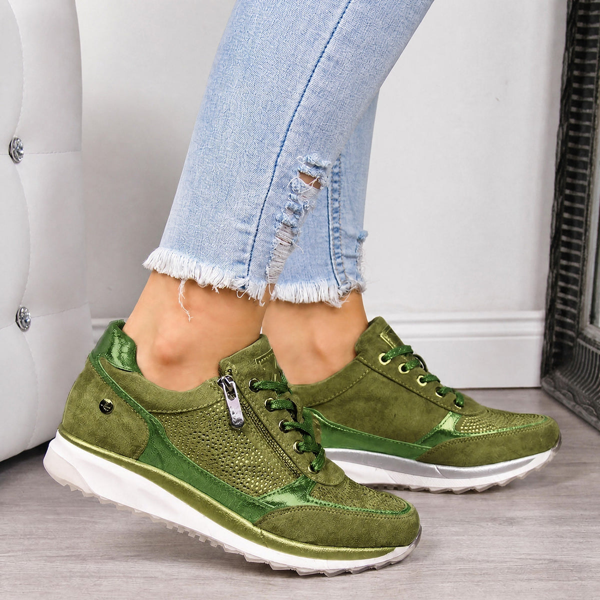 Women's Lace-Up Orthopaedic Trainers
