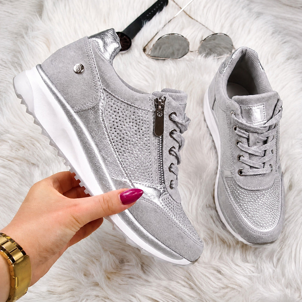 Women's Lace-Up Orthopaedic Trainers