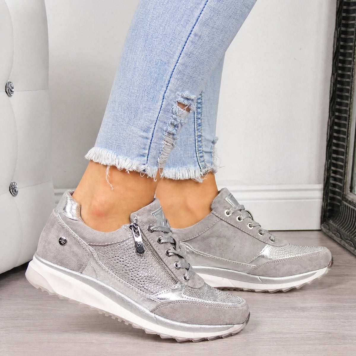 Women's Lace-Up Orthopaedic Trainers