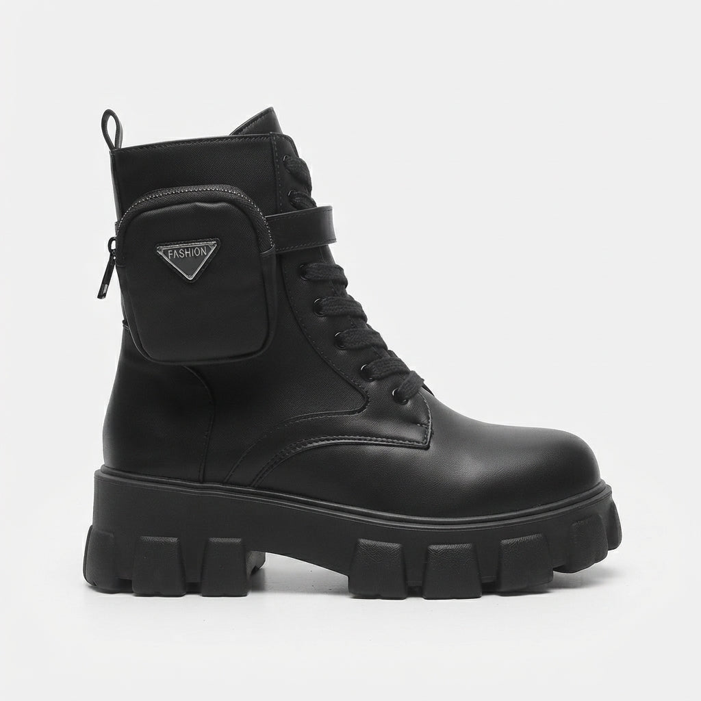 Women's Lace-Up Platform Combat Boots