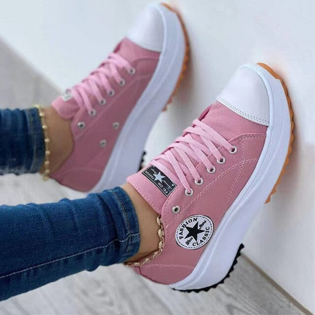 Women's Lace-Up Platform Trainers