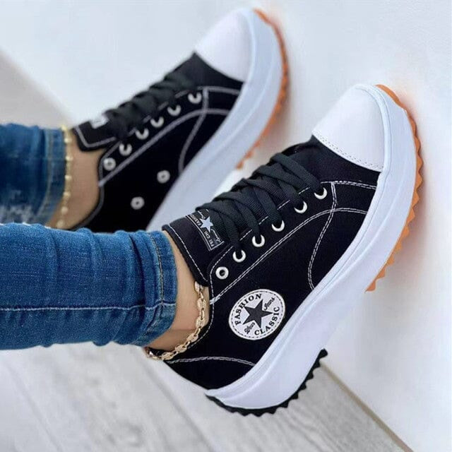 Women's Lace-Up Platform Trainers