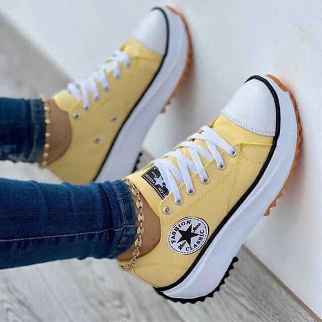 Women's Lace-Up Platform Trainers