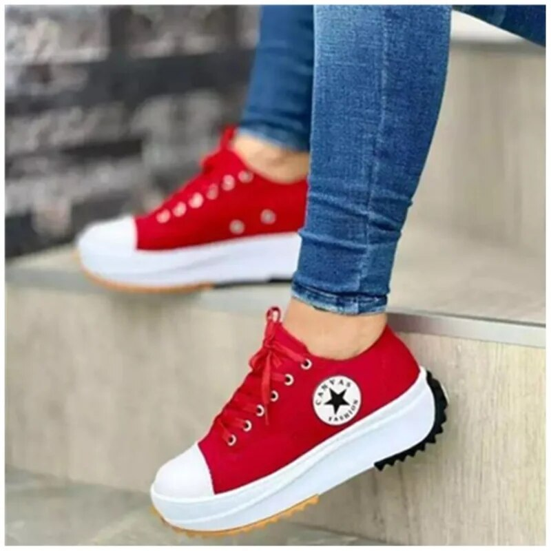 Women's Lace-Up Platform Trainers