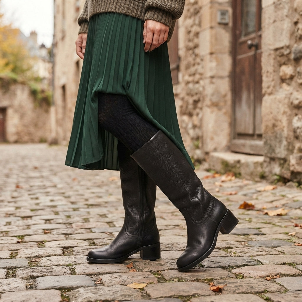 Women's Leather Knee High Boots