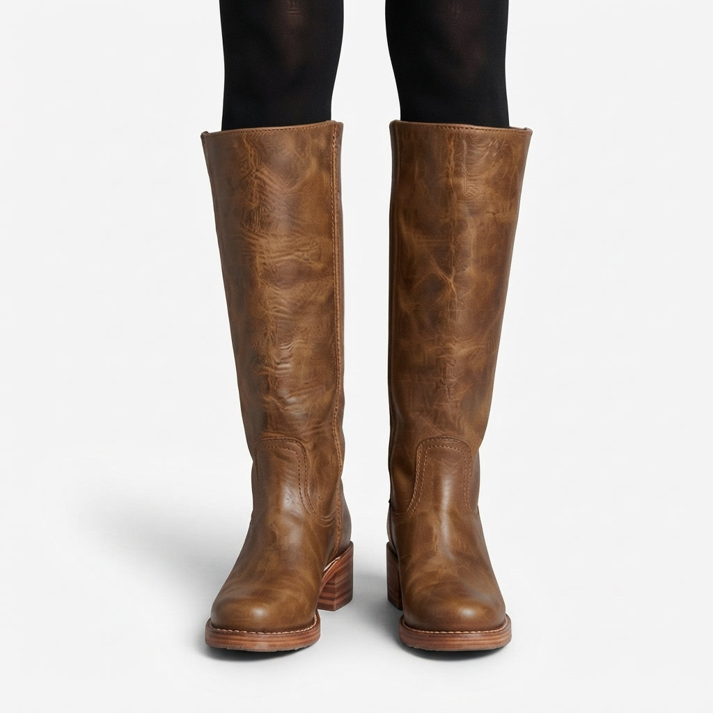 Women's Leather Knee High Boots