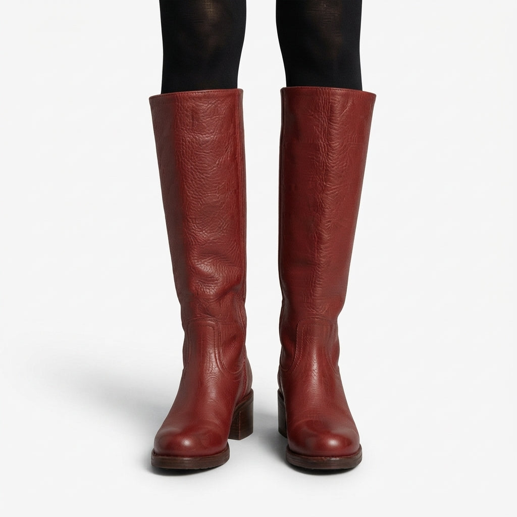 Women's Leather Knee High Boots