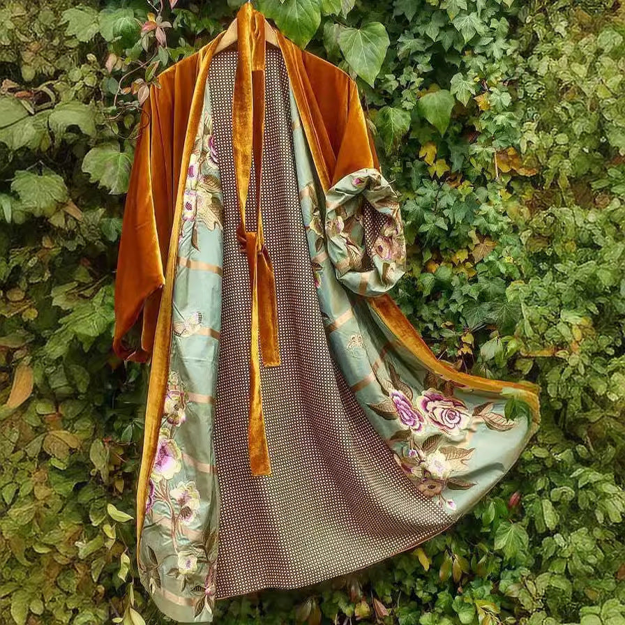 Women's Longline Floral Kimono Cardigan