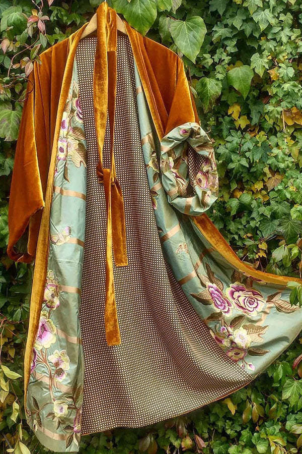 Women's Longline Floral Kimono Cardigan