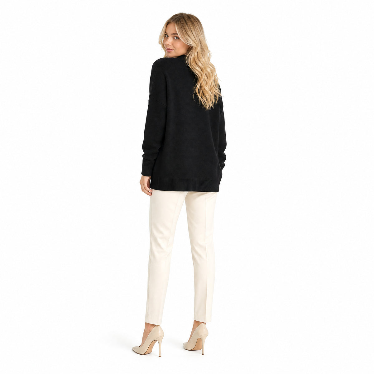 Women's Loose V Neck Cashmere Cardigan
