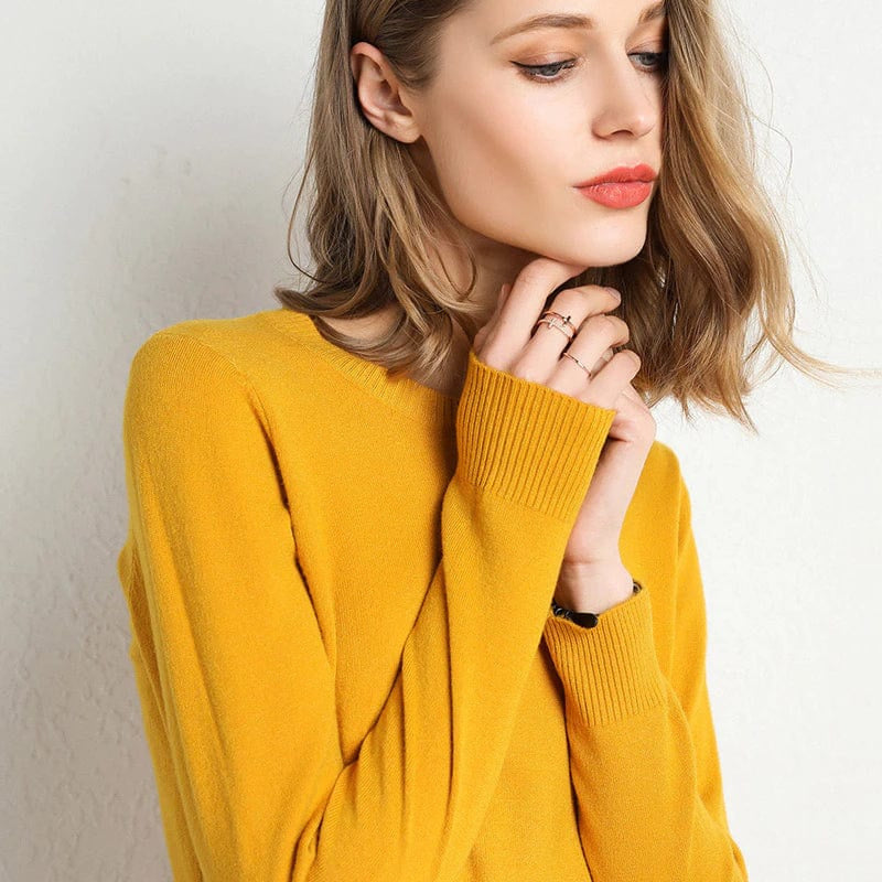 Women's Maxi Round Neck Cashmere Jumper