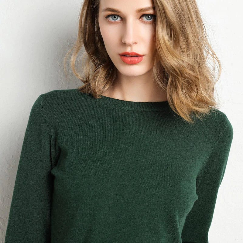 Women's Maxi Round Neck Cashmere Jumper