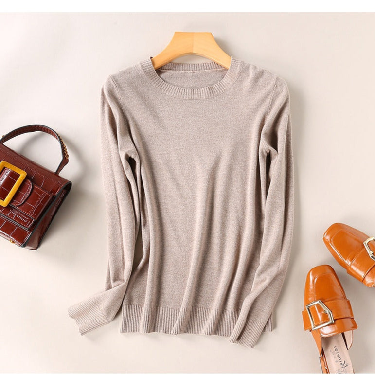 Women's Maxi Round Neck Cashmere Jumper