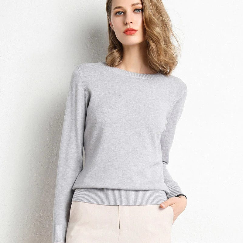 Women's Maxi Round Neck Cashmere Jumper