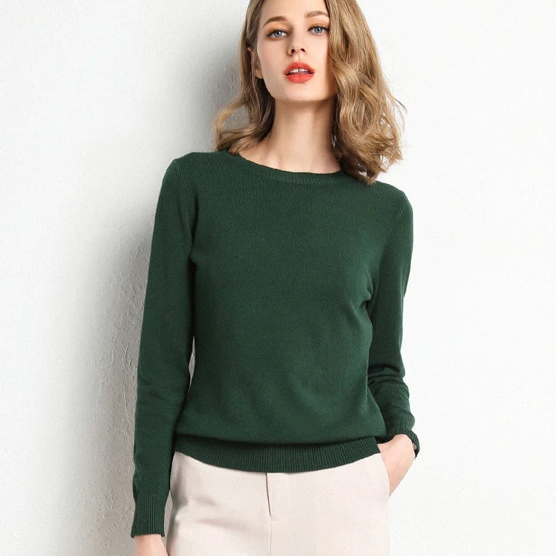 Women's Maxi Round Neck Cashmere Jumper