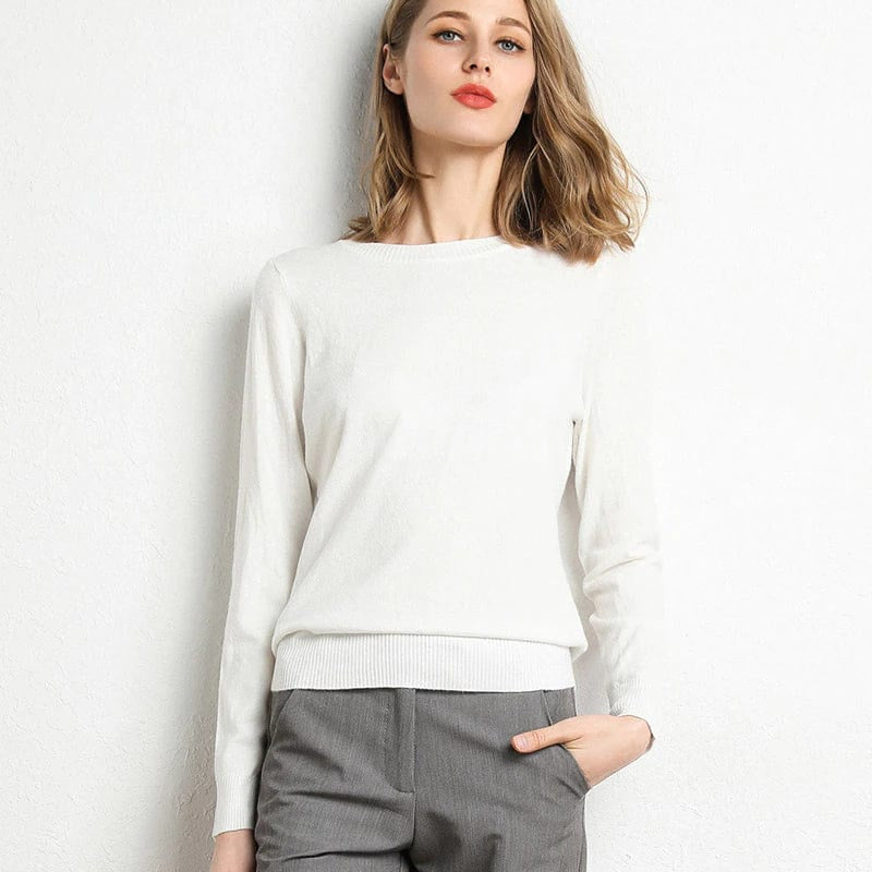 Women's Maxi Round Neck Cashmere Jumper