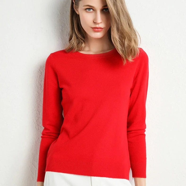 Women's Maxi Round Neck Cashmere Jumper