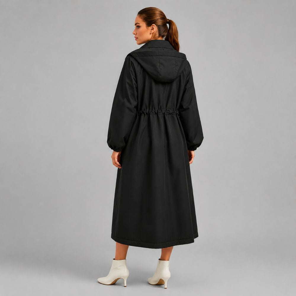 Women's Midi Hooded Waterproof Rain Jacket