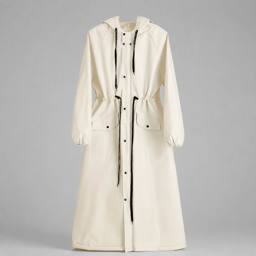Women's Midi Hooded Waterproof Rain Jacket