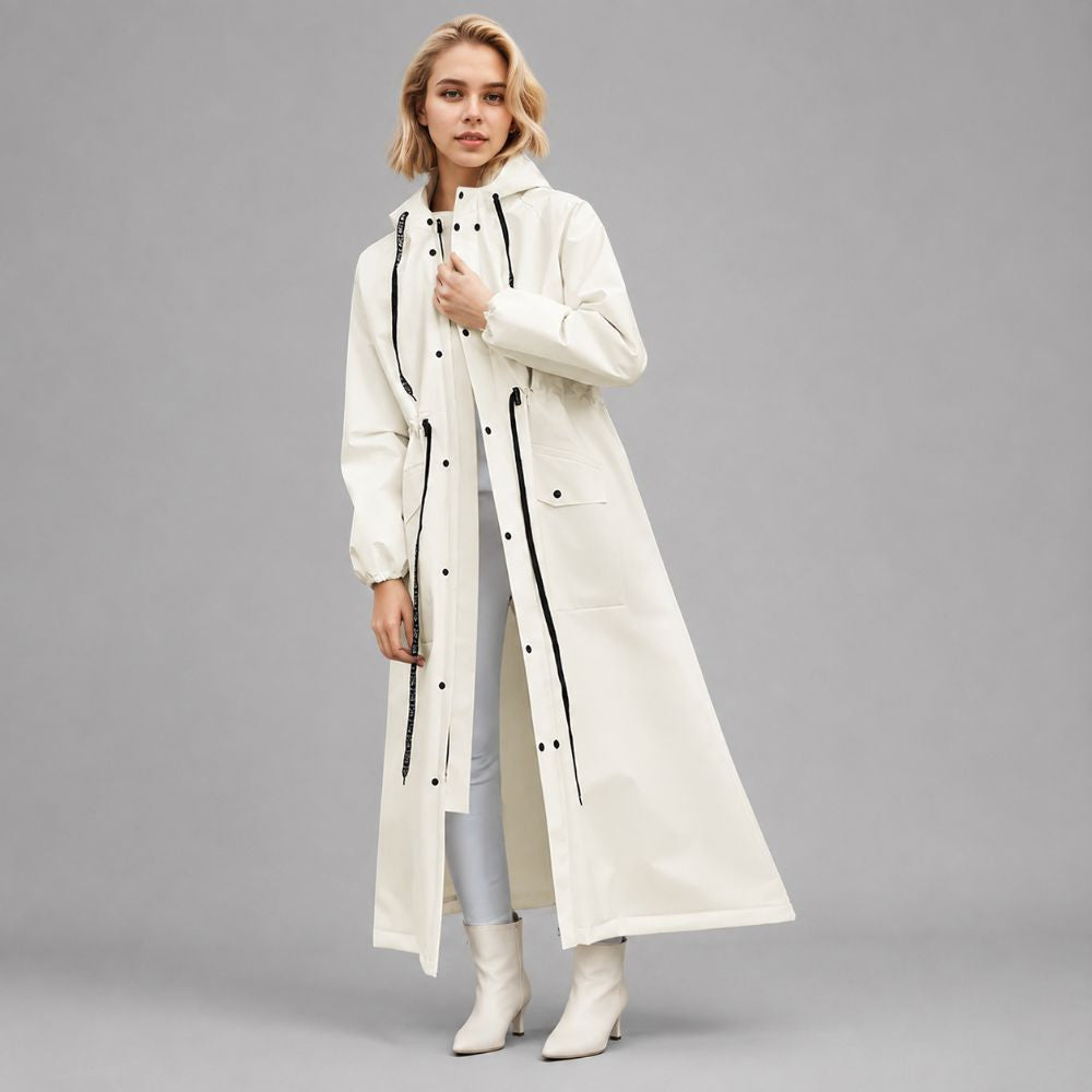 Women's Midi Hooded Waterproof Rain Jacket