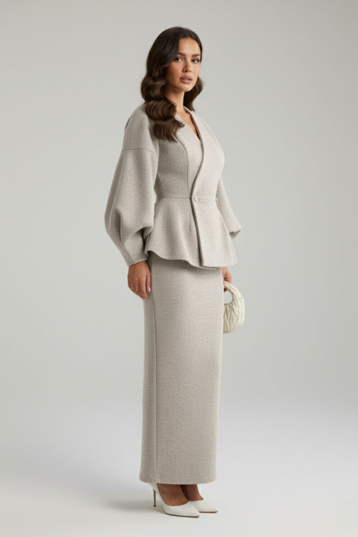 Women's Midi Puff Sleeve Co Ord