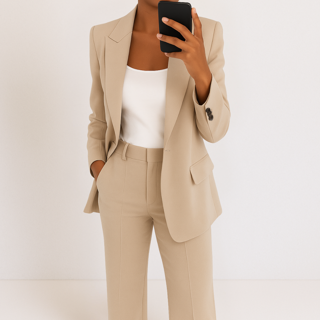 Women's Oversized Long Sleeve Two Piece Suit