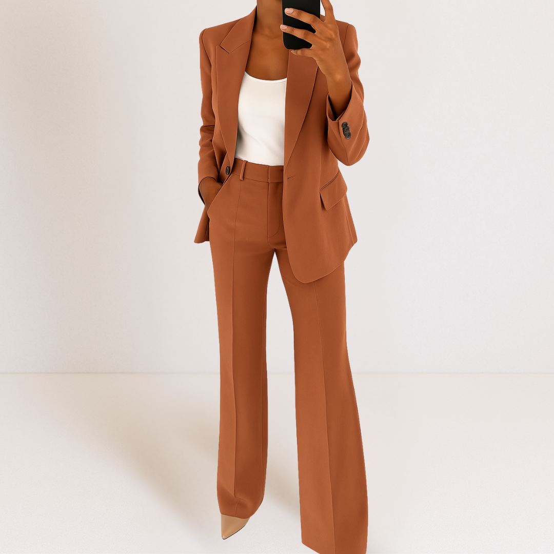 Women's Oversized Long Sleeve Two Piece Suit