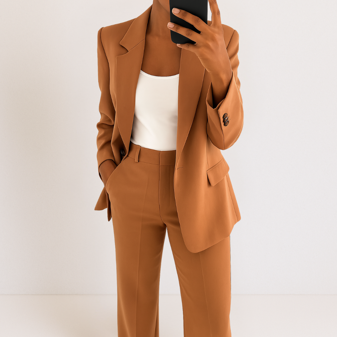 Women's Oversized Long Sleeve Two Piece Suit