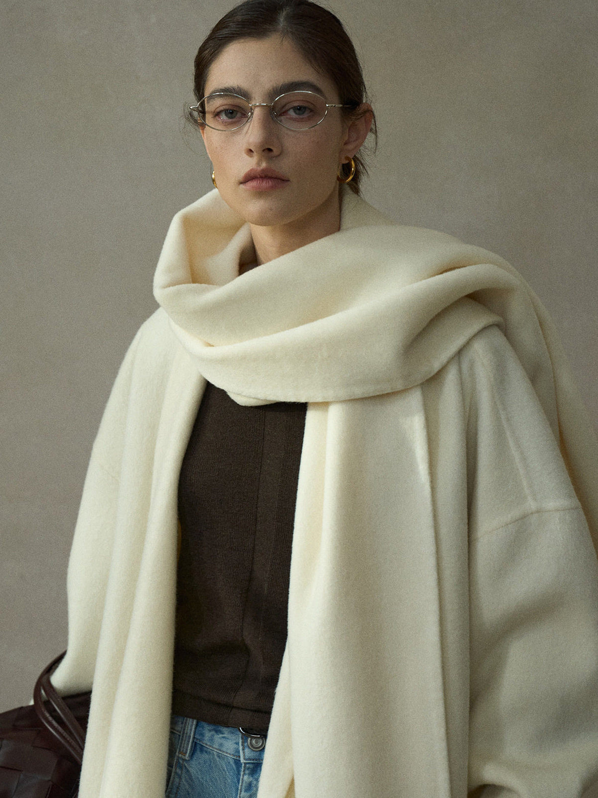 Women's Oversized Plain Wool Coat