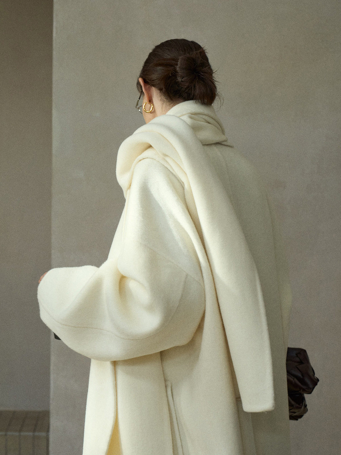 Women's Oversized Plain Wool Coat