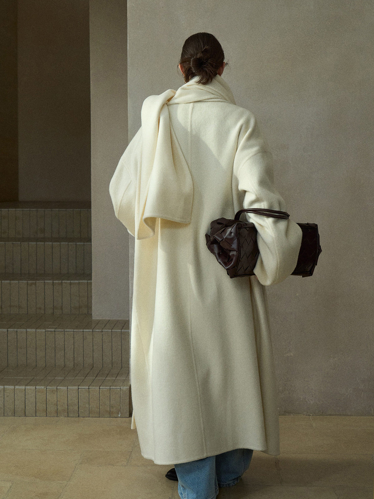 Women's Oversized Plain Wool Coat