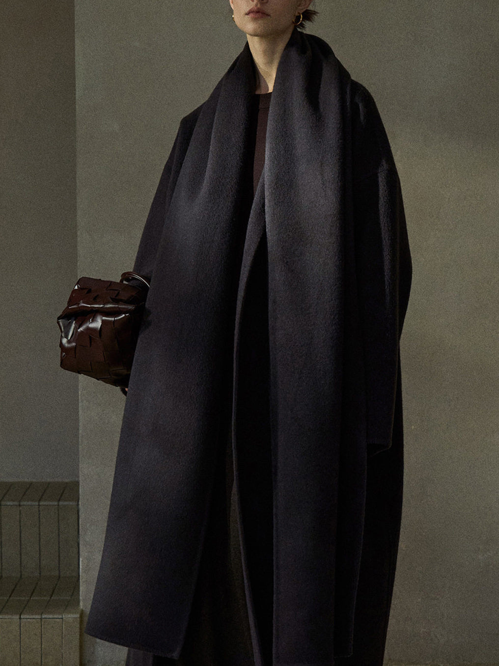 Women's Oversized Plain Wool Coat