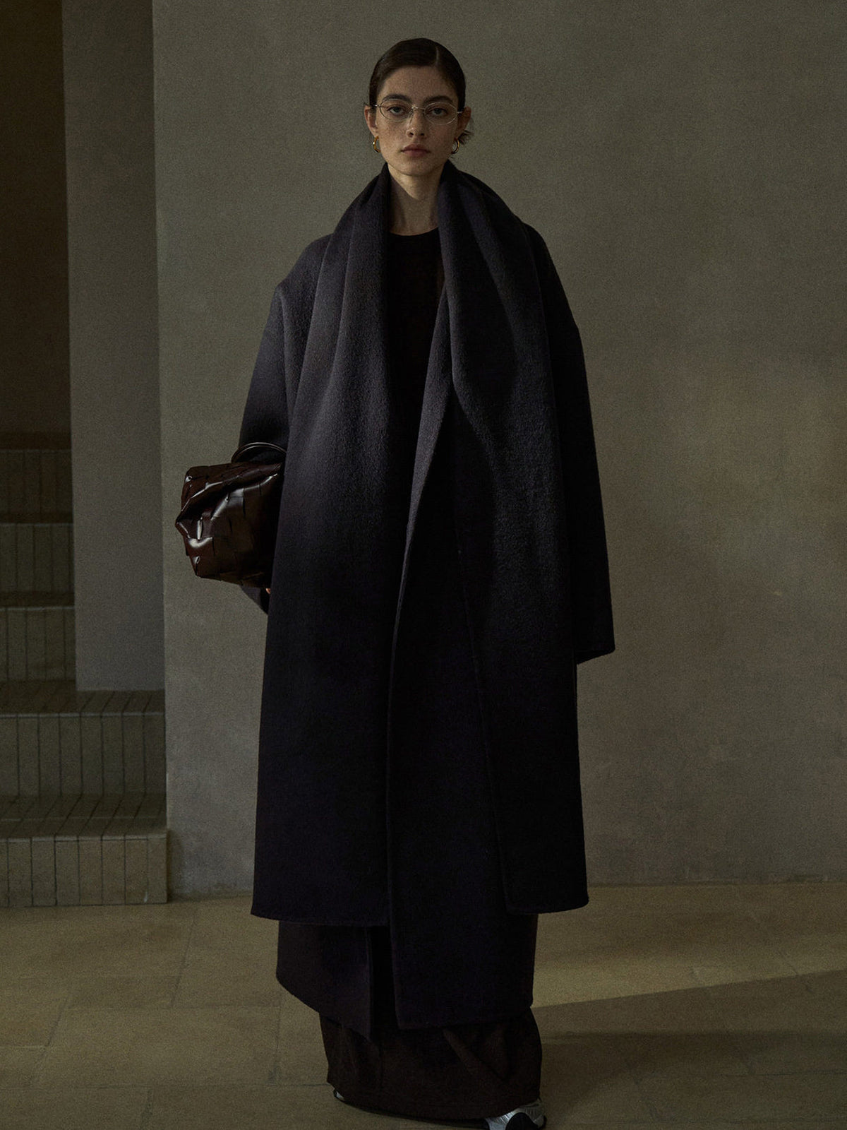 Women's Oversized Plain Wool Coat