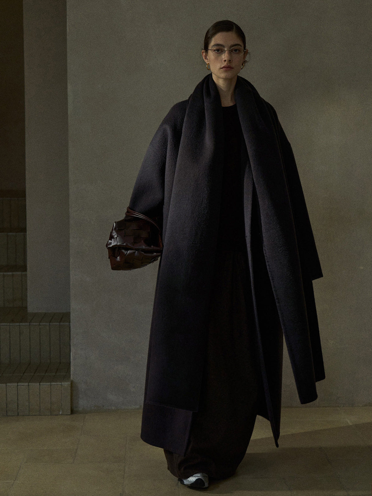 Women's Oversized Plain Wool Coat
