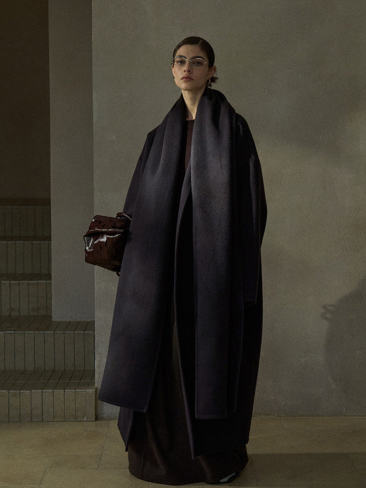 Women's Oversized Plain Wool Coat