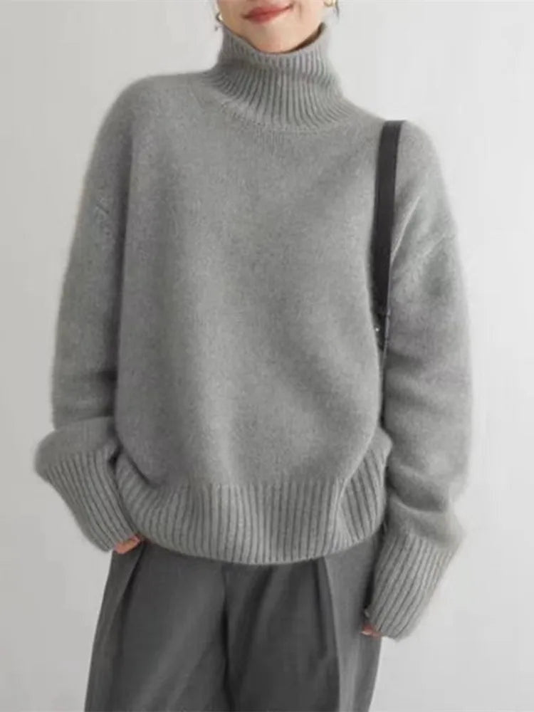 Women's Oversized Roll Neck Jumper