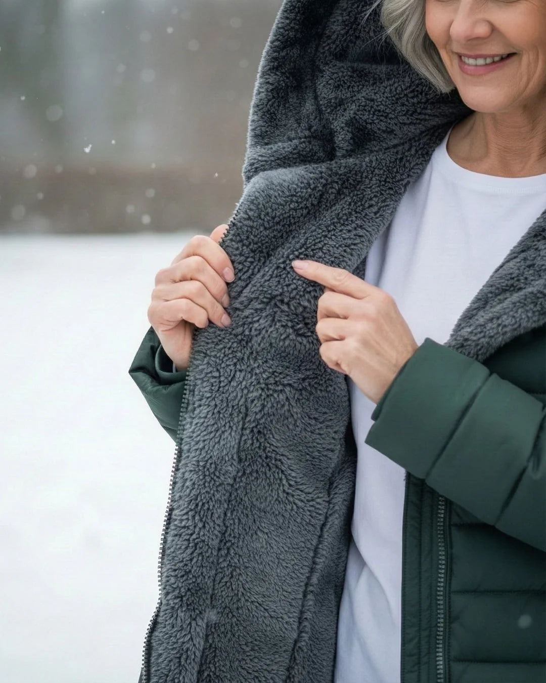 Women's Plain Quilted Hooded Puffer Jacket